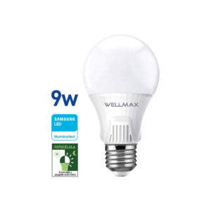 Lámpara LED c/Fotocélula 9W(equi 75w)A60-E27 Fría»WELLMAX». CÓDIGO DE PRODUCTO: 50400450