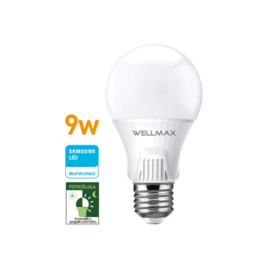 Lámpara LED c/Fotocélula 9W(equi 75w)A60-E27 Calida»WELLMAX». CÓDIGO DE PRODUCTO: 50400460