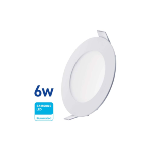 Panel LED Embutir Redondo 6w(360Lúm) D:12cm Fría «WELLMAX». CÓDIGO DE PRODUCTO: 50400500