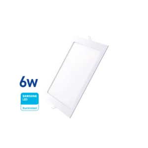 Panel LED Embutir Cuadrado 6w(360Lúm)L:12cm Fría «WELLMAX». CÓDIGO DE PRODUCTO: 50400560