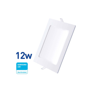 Panel LED Embutir Cuadrado 12w(840Lúm)L:17cm Fría «WELLMAX». CÓDIGO DE PRODUCTO: 50400570