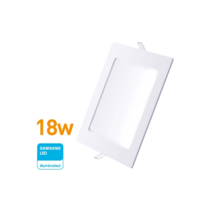 Panel LED Embutir Cuadrado 18w(1350Lúm)22cm Cálida «WELLMAX». CÓDIGO DE PRODUCTO: 50400585