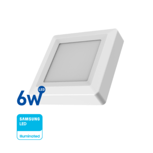 Panel LED Cuadrado 6w(360Lúm)D:12cm Fría «WELLMAX». CÓDIGO DE PRODUCTO: 50400650