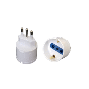 Adaptador Schuko tres en línea 10A, Blanco «VOLTA». CÓDIGO DE PRODUCTO: 50800100