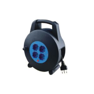 Alargue carrete blindado (4) Schuko. 15mt 10A «VOLTA». CODIGO DE PRODUCTO: 50800510