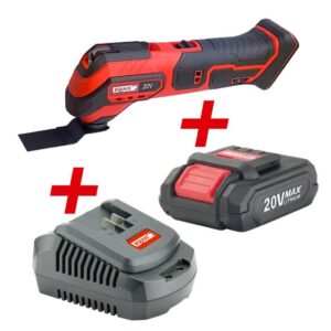 Sierra Multifunción Oscilante + Cargador 20 v + Bateria 2.0. Código: QM7308KIT