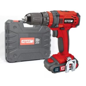 Taladro Atornillador Inalámbrico 20V Equus con Percutor / 2 baterías y maletín. Equus 1009FT