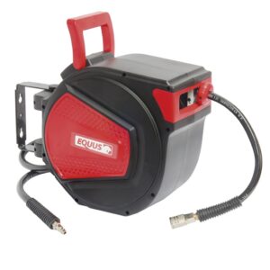 Manguera con carretel retráctil para aire comprimido 15m Premium. Equus Código: NWA-D15