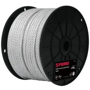 Cable Acero galv 1/16″ 7×7,rollo 75mt»FIERO»CAB-1/16R x mt. CODIGO DE PRODUCTO: 40310001
