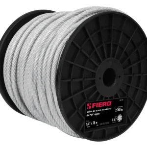 Cab.Acer.forrado PVC 1/4″7×19,rol.75mt»FIERO»CAB-1/4FX x mt. CODIGO DE PRODUCTO: 40310607