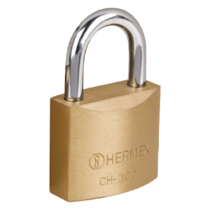 Candado de hierro bronceado 30mm «HERMEX-BASIC» CH-30P. CODIGO DE PRODUCTO: 40350420