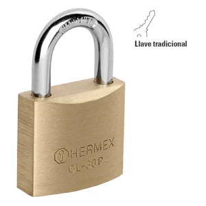 Candado bronce 30mm(blis x1un)»HERMEX-BASIC»CL-30P x bli. CODIGO DE PRODUCTO: 40350295