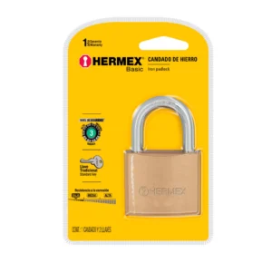 Candado de hierro bronceado40mm-Blister»HERMEX-BASIC»CHB-40P. CODIGO DE PRODUCTO: 40350475