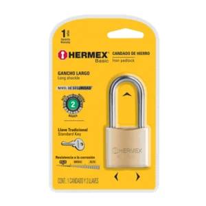 Candado ho.bce ani.largo 40mm-Blister»HERMEX-BASIC»CHB-40PL. CODIGO DE PRODUCTO: 40350482