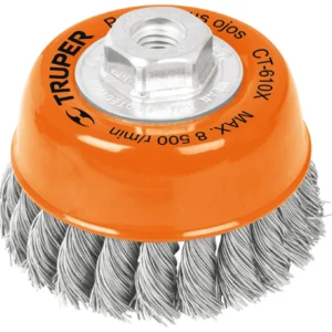 Copa Diám:100mm R:5/8 Trenzado(al 0.5mm) TRUPER CT-610X. CODIGO DE PRODUCTO: 40388208