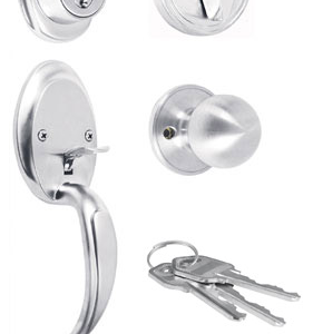 Cerradura Verona t/mariposa Cromado Mate «HERMEX»CEP-31PJ. CODIGO DE PRODUCTO: 40411547