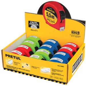 Cint mét.3 color(caja.12Un)5.5mtx1″PRETUL»PRO-55MEC(cm/pulg). CODIGO DE PRODUCTO: 40432510