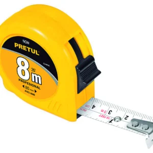 Cinta mét.(1Un)amarilla 8mtx1″PRETUL»PRO-8ME(cm/pulg). CODIGO DE PRODUCTO: 40432518
