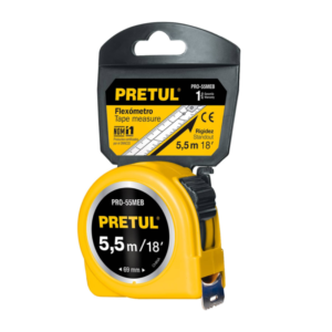 Cinta mét.(1Un)amarilla 5.5mtx1″PRETUL»PRO-55MEB(cm/pulg). CODIGO DE PRODUCTO: 40432519