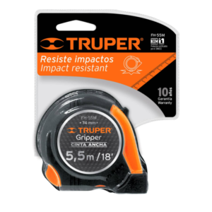 Cinta métrica c/impacto 5.5mt x 1″ «TRUPER» FH-55M(cm/pulg). CODIGO DE PRODUCTO: 40432583