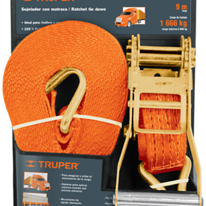 Cinta c/catra.L:5mt.A:3.81cmC.Max:2250Kg»TRUPER»SU2250Cx1pza. CODIGO DE PRODUCTO: 40442260