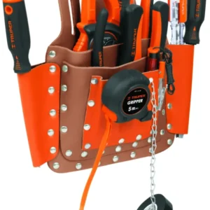 Porta-herram,cuero,8compart,adosable-cinto «TRUPER»POR-HE8. CODIGO DE PRODUCTO: 40450413