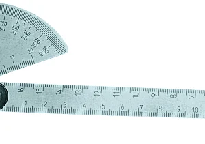 Transportador de ángulos inox,Diam:95mm,L:180mm»ACHA»17-113. CODIGO DE PRODUCTO: 40460700