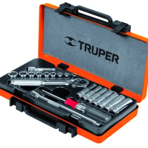 Jgo.21pz.16 dados+acc(3/16-1/2)1/4″C.Metal»TRUPER»JD-1/4x21P. CODIGO DE PRODUCTO: 40539027