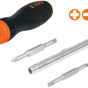 Destornil.c/4ptas intercam.(pal.3/16,1/4 phi.1,2)»TRUPER»DT4. CODIGO DE PRODUCTO: 40547510